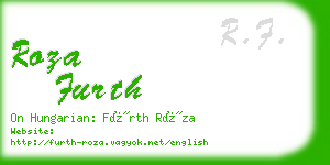 roza furth business card